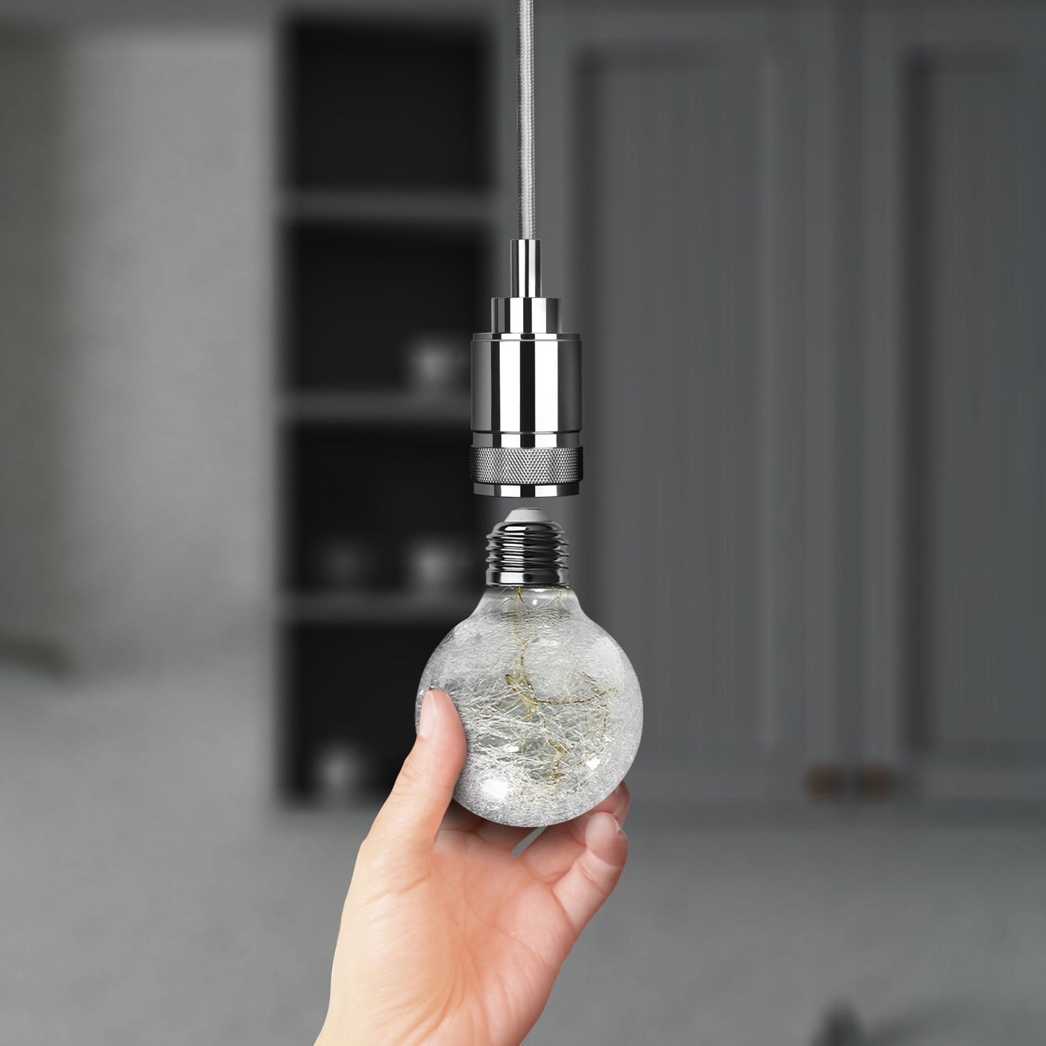 Crackle Glass RGB G25 LED Fairy Light