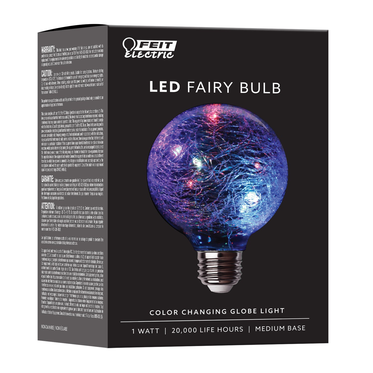 Crackle Glass RGB G25 LED Fairy Light