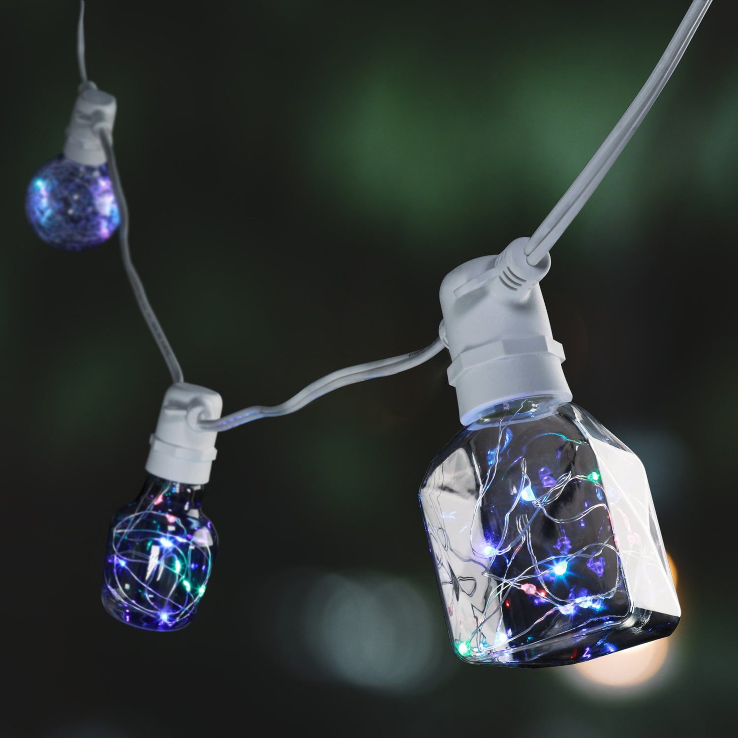 Crackle Glass RGB G25 LED Fairy Light