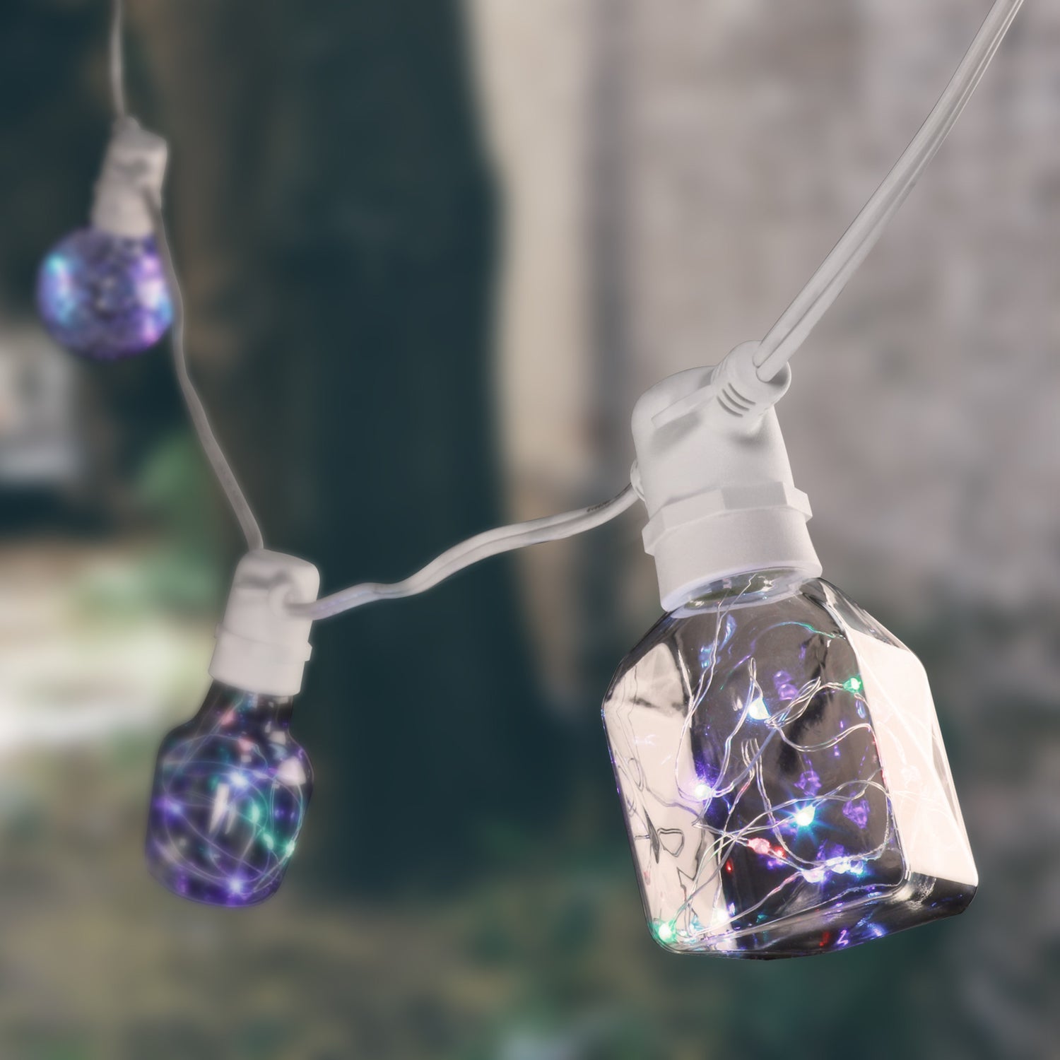 Crackle Glass RGB G25 LED Fairy Light
