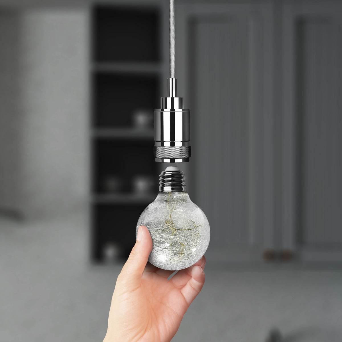 Crackle Glass RGB G25 LED Fairy Light