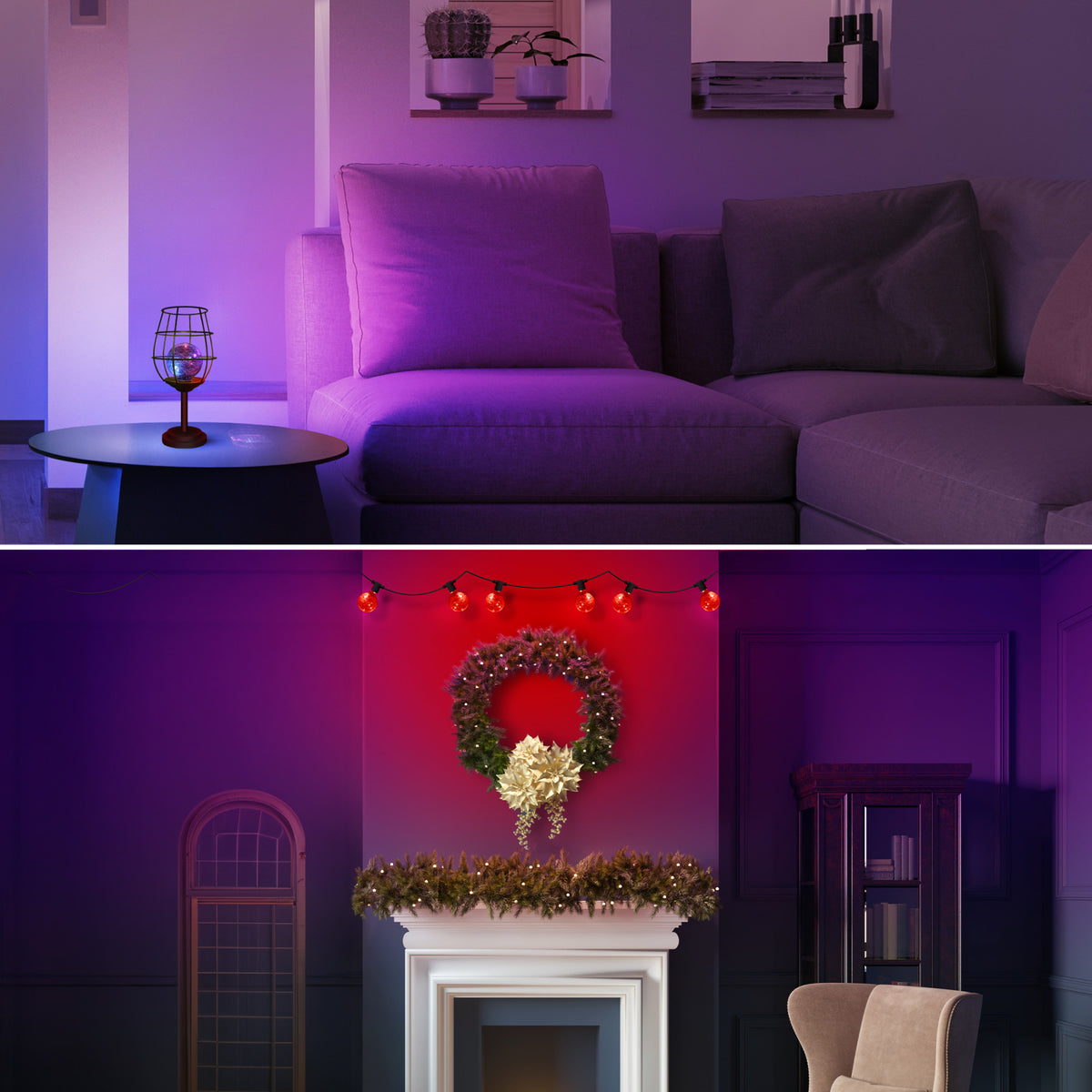 Crackle Glass RGB G25 LED Fairy Light