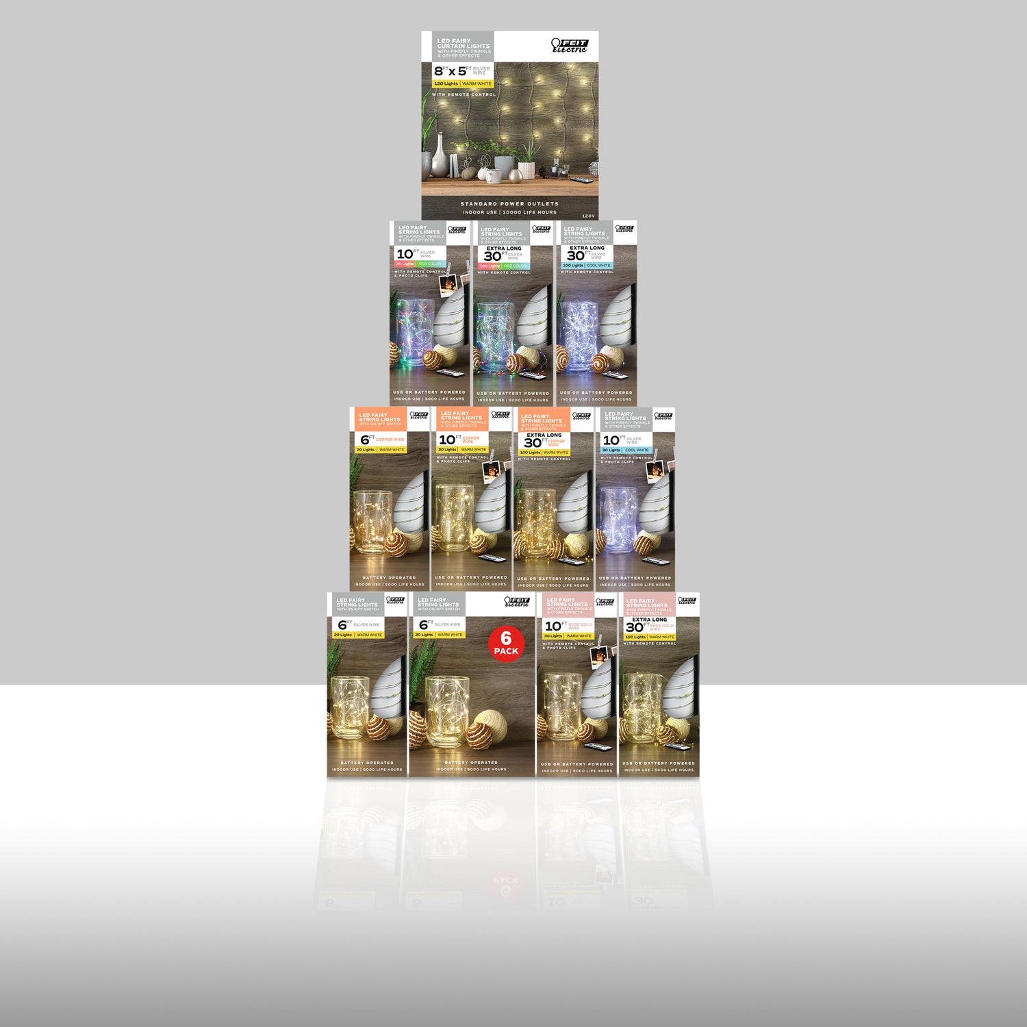 10 ft. Cool White (6500K) Silver Wire Fairy String Light