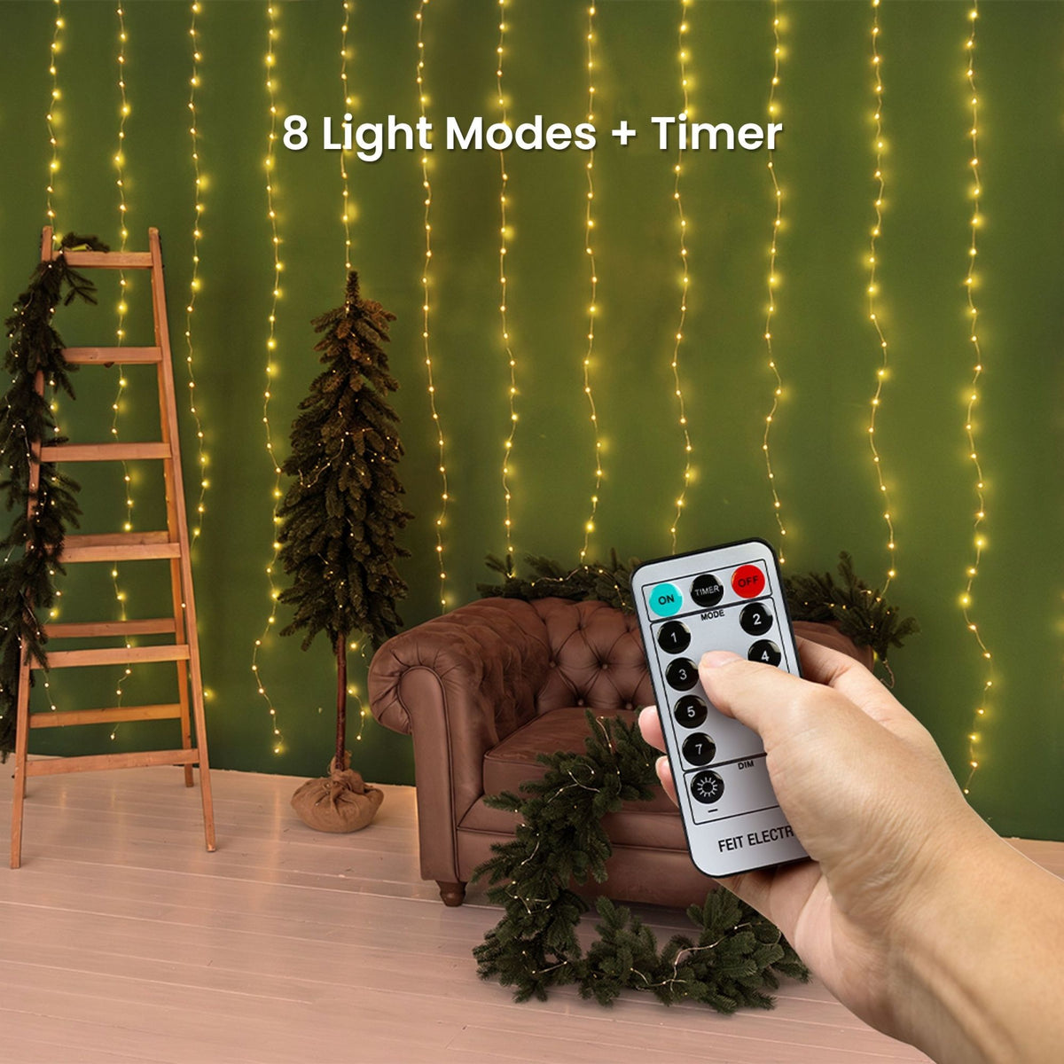 30 ft. Silver Wire Warm White LED Fairy String Light with Remote