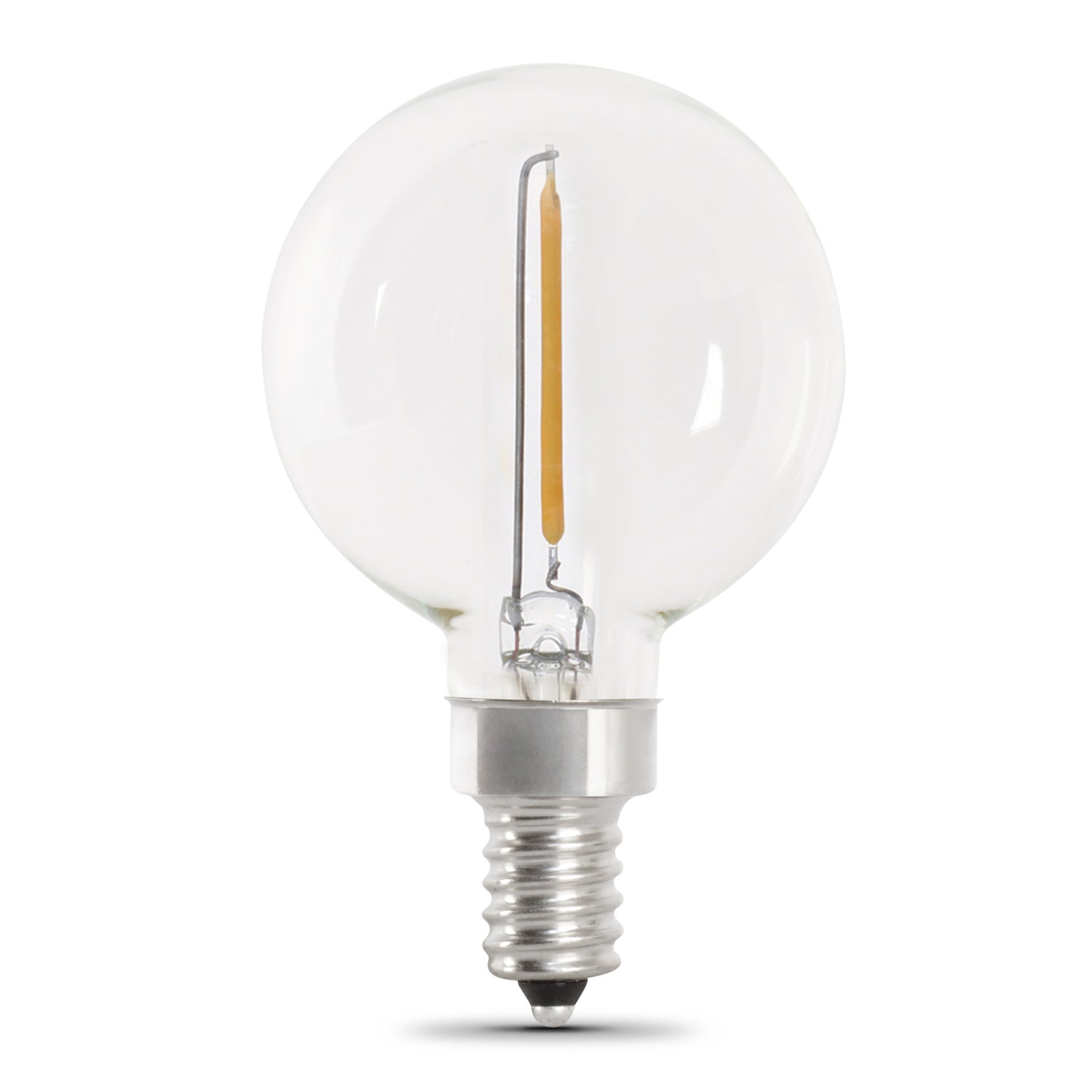 1W (11W Equivalent) Warm White (2200K) G16 ½ Candelabra Base (E12 Replacement) Globe String Light Replacement Bulb (4-Pack)