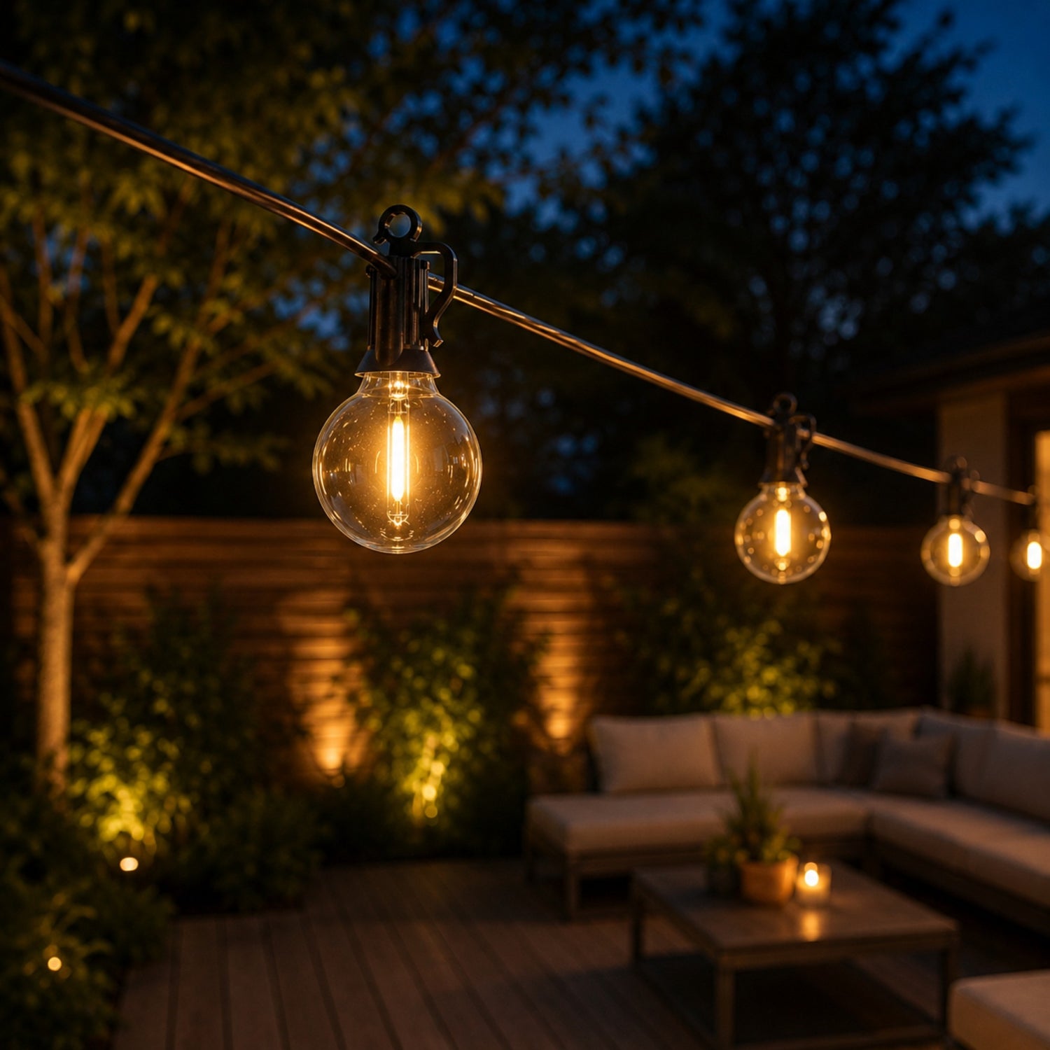 1W (11W Equivalent) Warm White (2200K) G16 ½ Candelabra Base (E12 Replacement) Globe String Light Replacement Bulb (4-Pack)