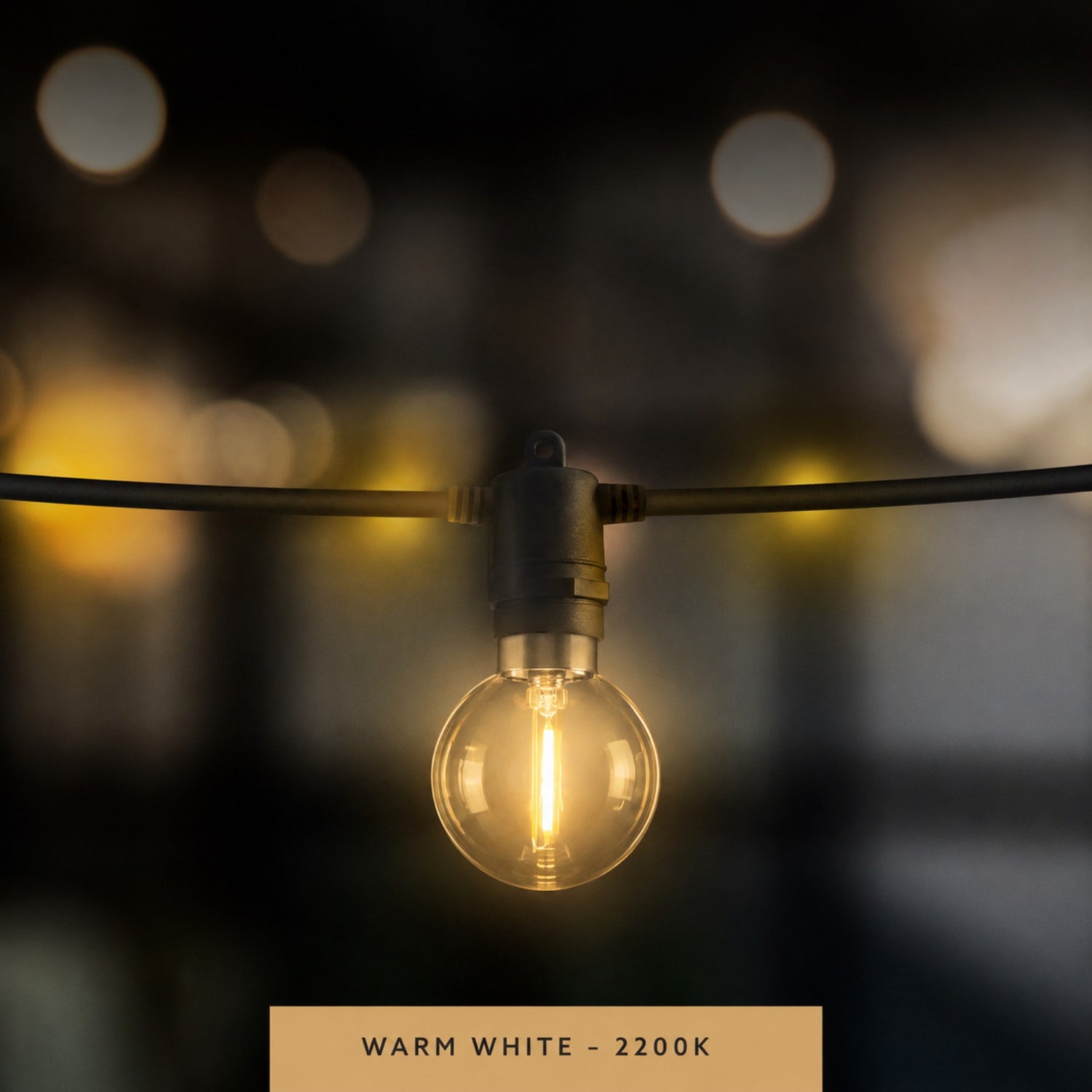 1W (11W Equivalent) Warm White (2200K) G16 ½ Candelabra Base (E12 Replacement) Globe String Light Replacement Bulb (4-Pack)