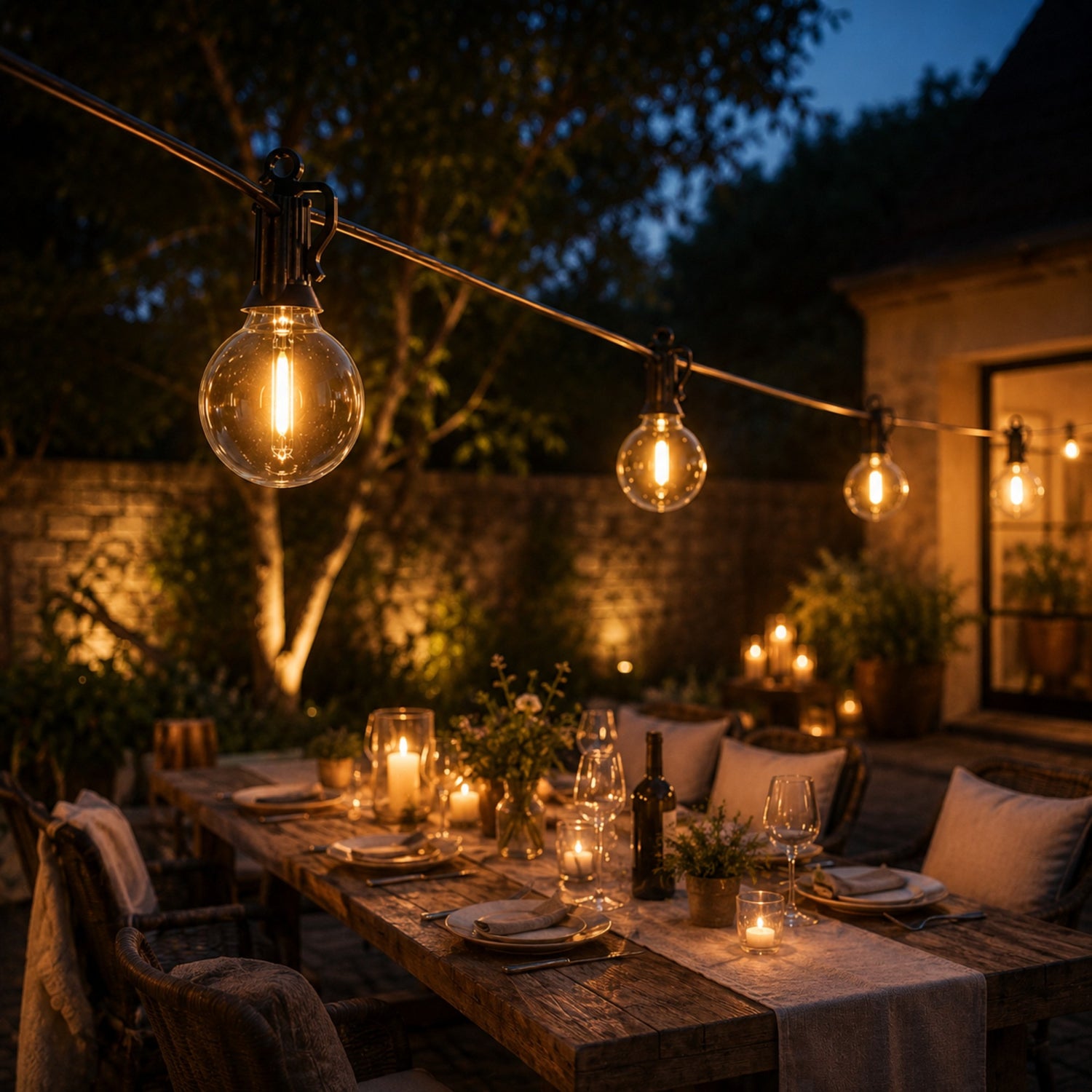 1W (11W Equivalent) Warm White (2200K) G16 ½ Candelabra Base (E12 Replacement) Globe String Light Replacement Bulb (4-Pack)