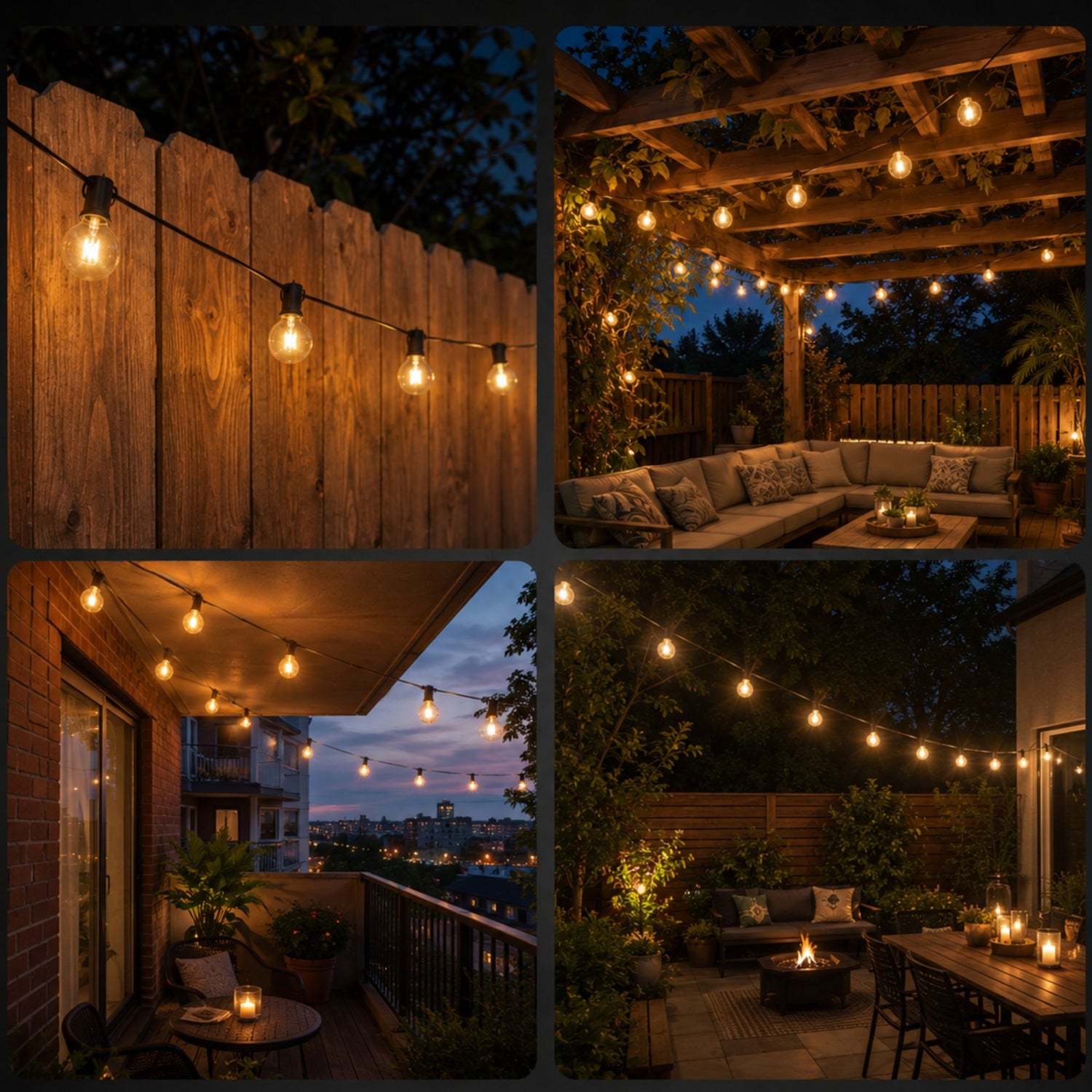 1W (11W Equivalent) Warm White (2200K) G16 ½ Candelabra Base (E12 Replacement) Globe String Light Replacement Bulb (4-Pack)