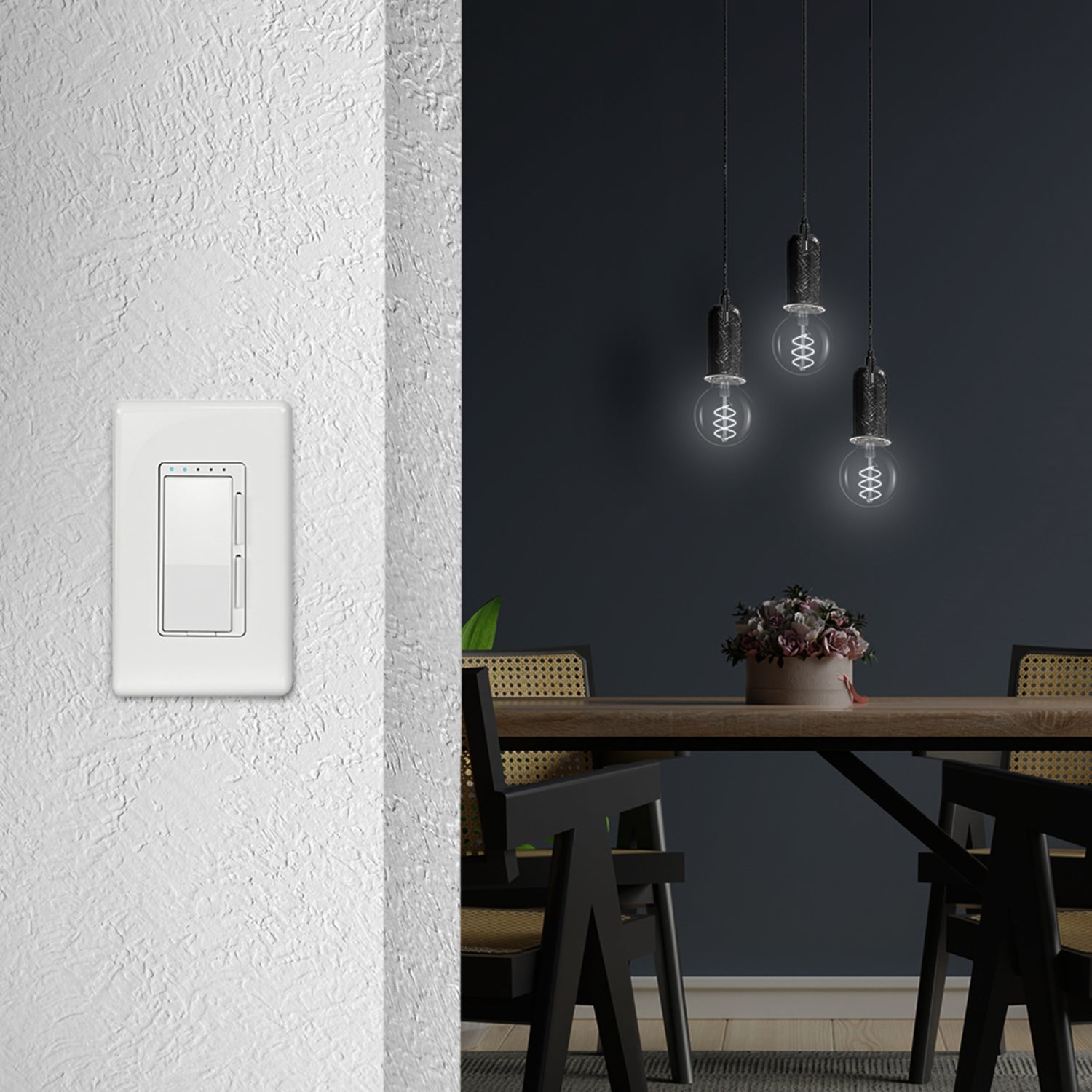 5.2W (60W Equivalent) Daylight (5000K) G16 1/2 Globe Shape (E12 Base) Spiral Designer White Filament LED Bulb (2-Pack)