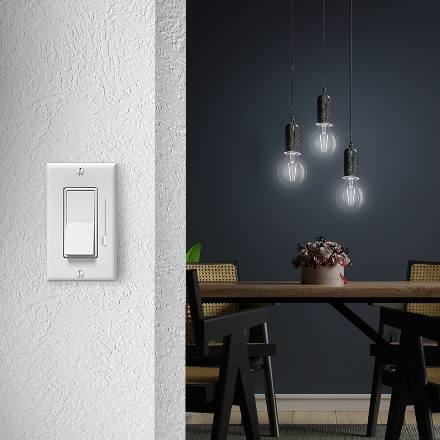 3.8W (40W Replacement) Daylight (5000K) Globe Shape (E26 Base) Exposed White Filament LED Bulb (3-Pack)