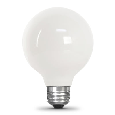 40W Replacement G25 Daylight Dimmable White Enhance Glass Filament Globe LED (3-Pack)