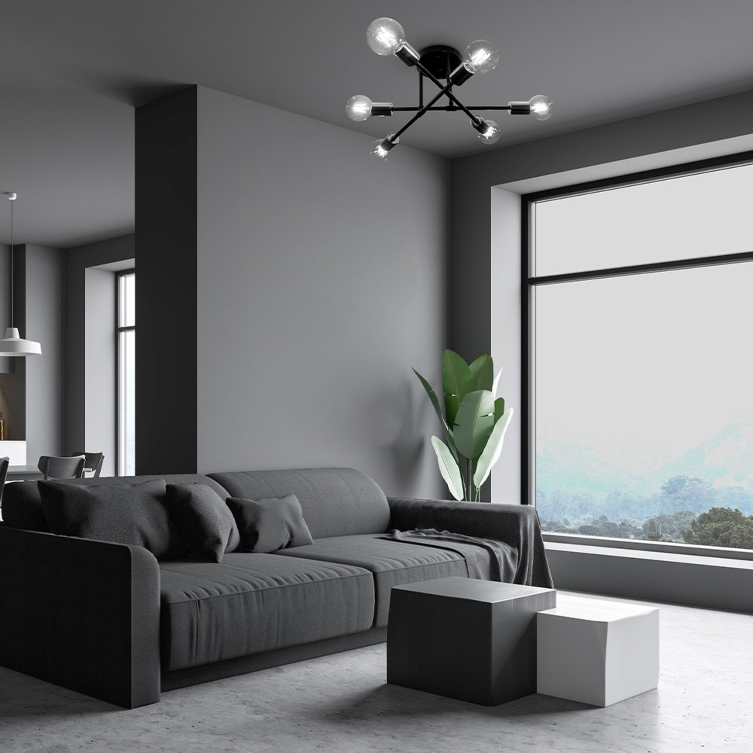 5.5W (60W Replacement) True White (3500K) Globe Shape (E26 Base) Exposed White Filament LED Bulb (3-Pack)