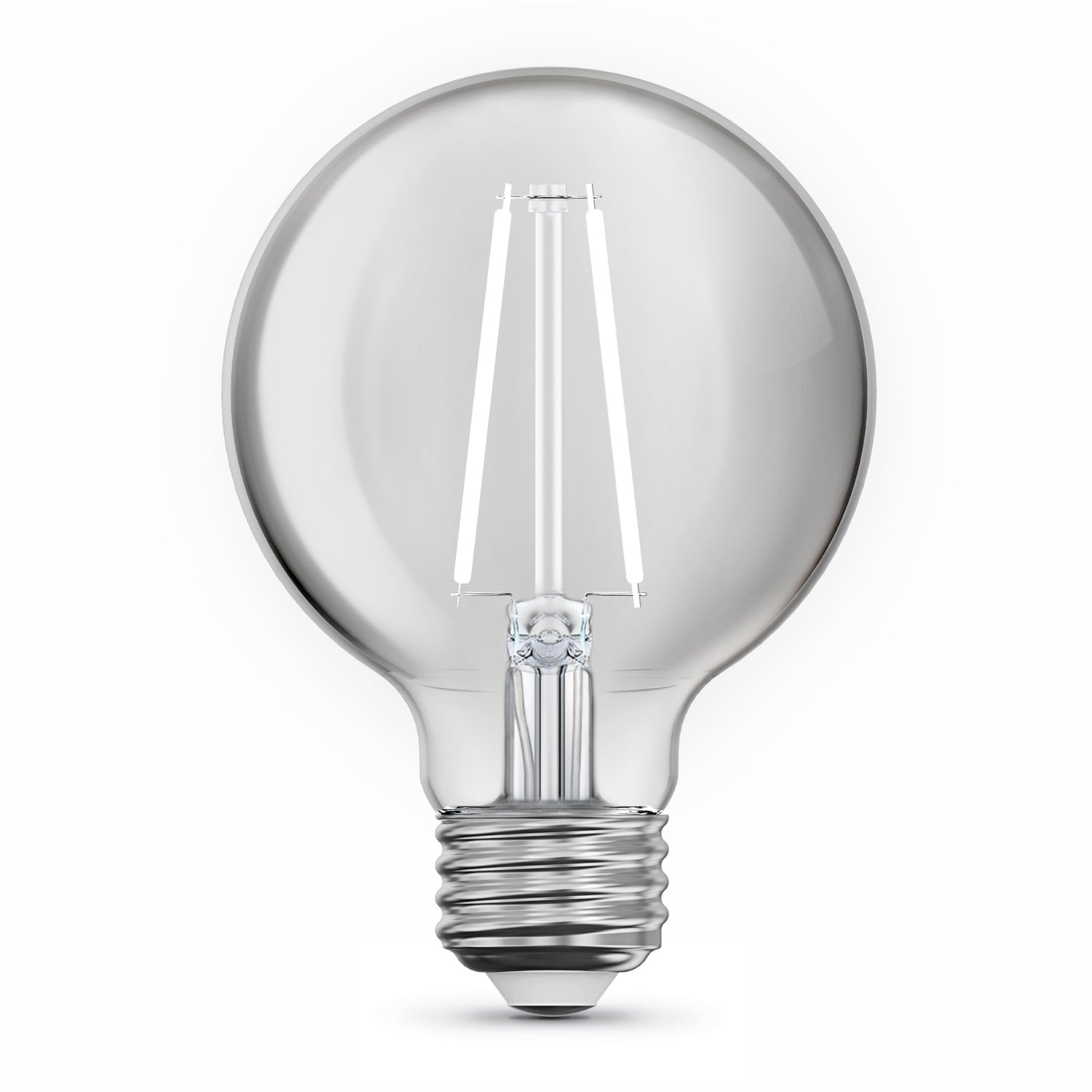 5.5W (60W Equivalent) Daylight (5000K) Globe Shape (E26 Base) Exposed White Filament LED Bulb (3-Pack)