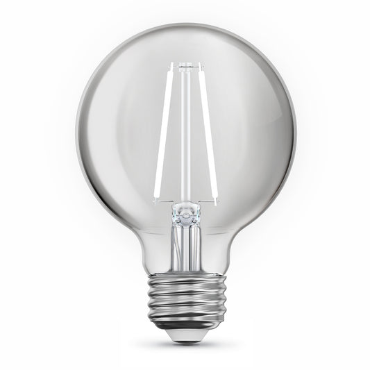 5.5W (60W Equivalent) Daylight (5000K) Globe Shape (E26 Base) Exposed White Filament LED Bulb (3-Pack)