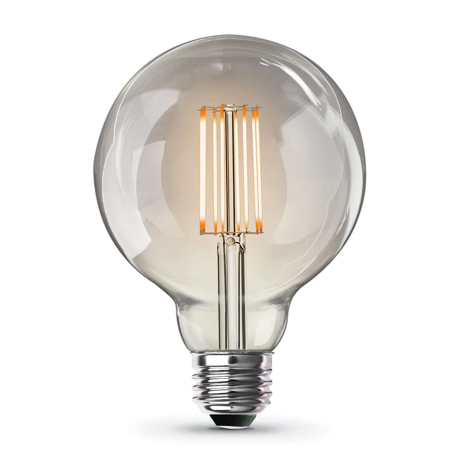 5.5W (60W Replacement) G30 E26 Dimmable Cage Filament Clear Glass Vintage Edison LED Light Bulb, Warm Light