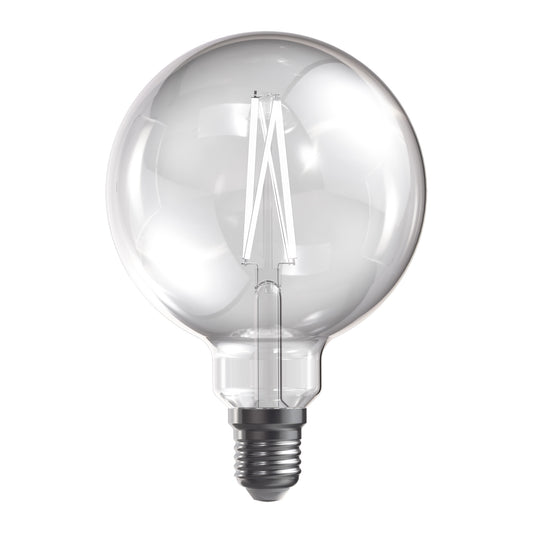 15W (100W Replacement) G40 Globe E26 Dimmable White Filament Clear Globe LED Bulb, Selectable White