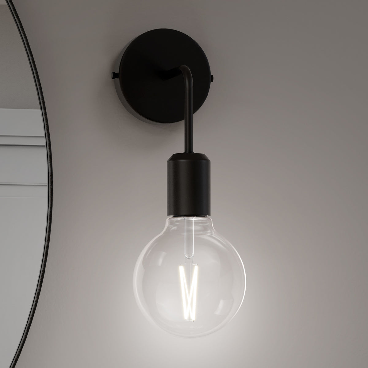 15W (100W Replacement) G40 Globe E26 Dimmable White Filament Clear Globe LED Bulb, Selectable White