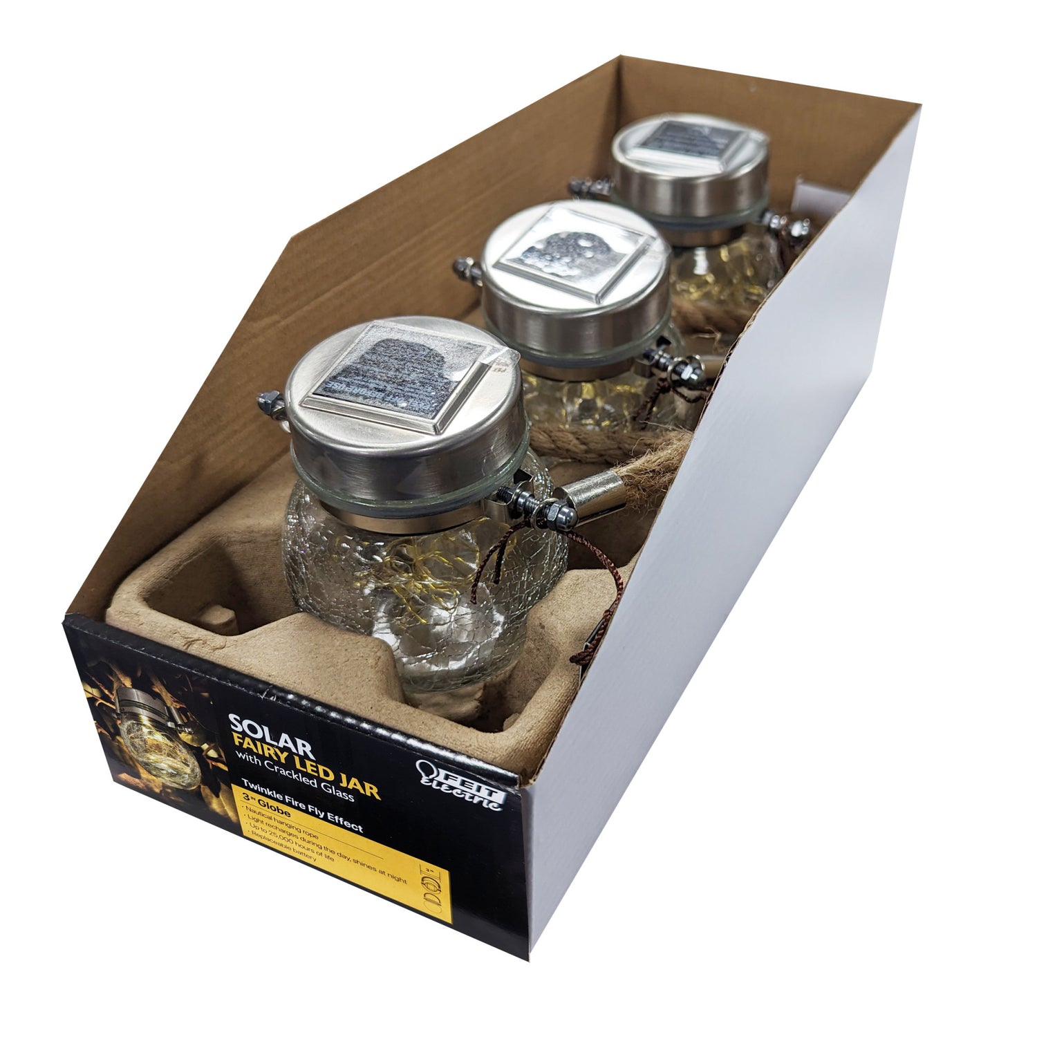 3 in. Solar Powered Fairy Jar Light