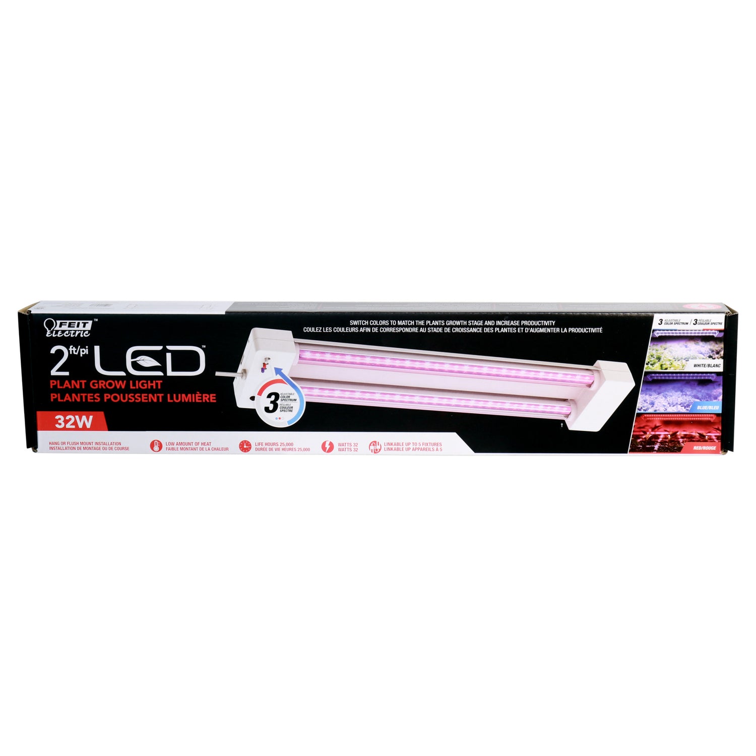 24 in. 32W Adjustable Spectrum LED Grow Light