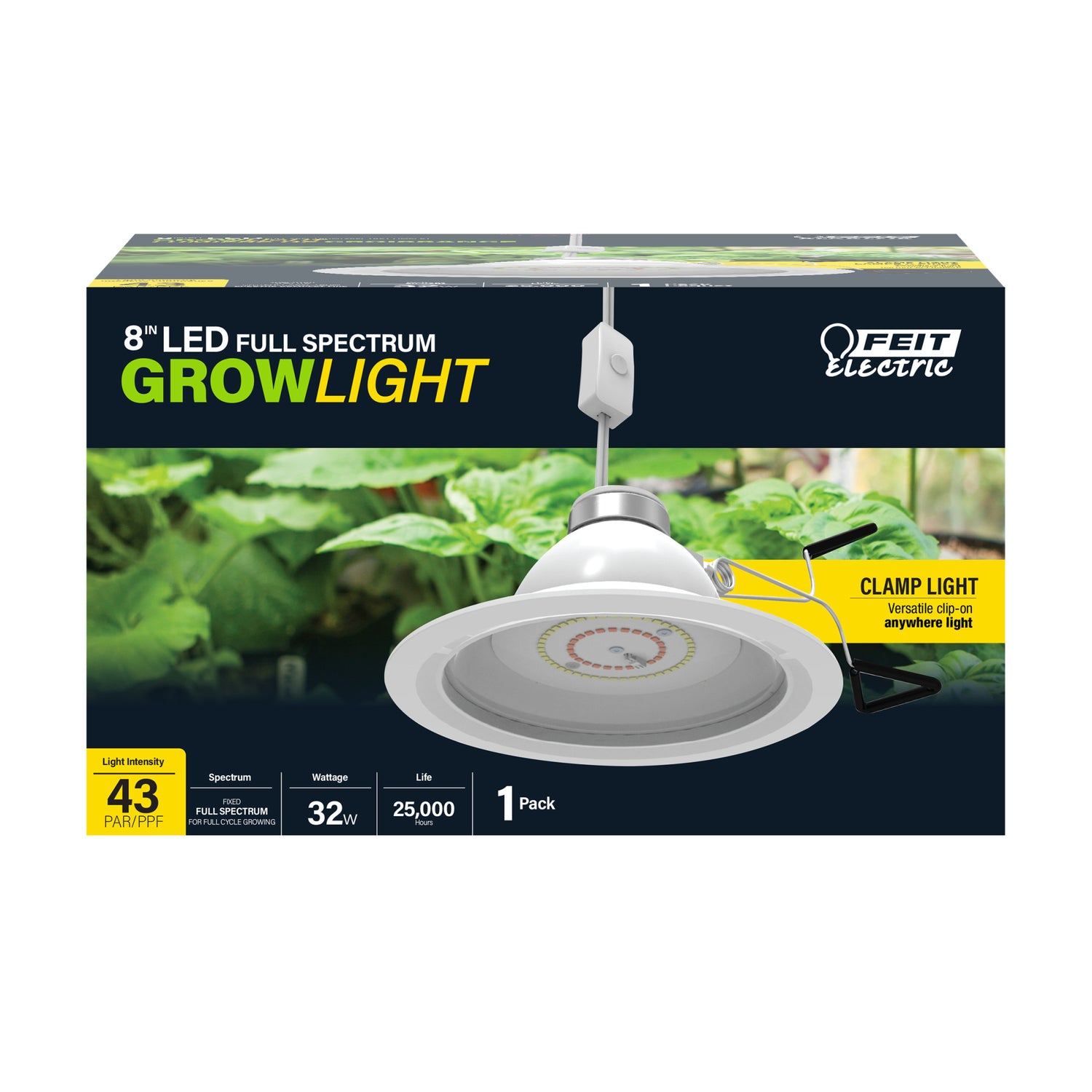 8 in. Clamp Mount LED Grow Light