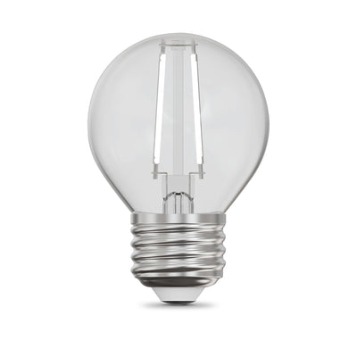 5.5W (60W Replacement) Soft White (2700K) G16 1/2 Globe Shape (E26 Base) Exposed White Filament LED Bulb (2-Pack)