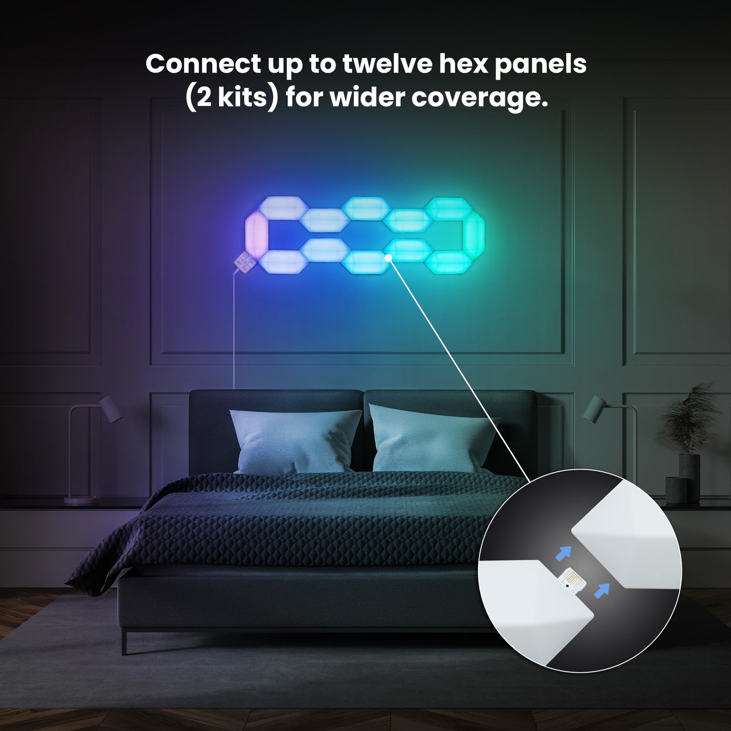 Smart Linkable Hexagon Light Tiles 6-Pack Starter Kit