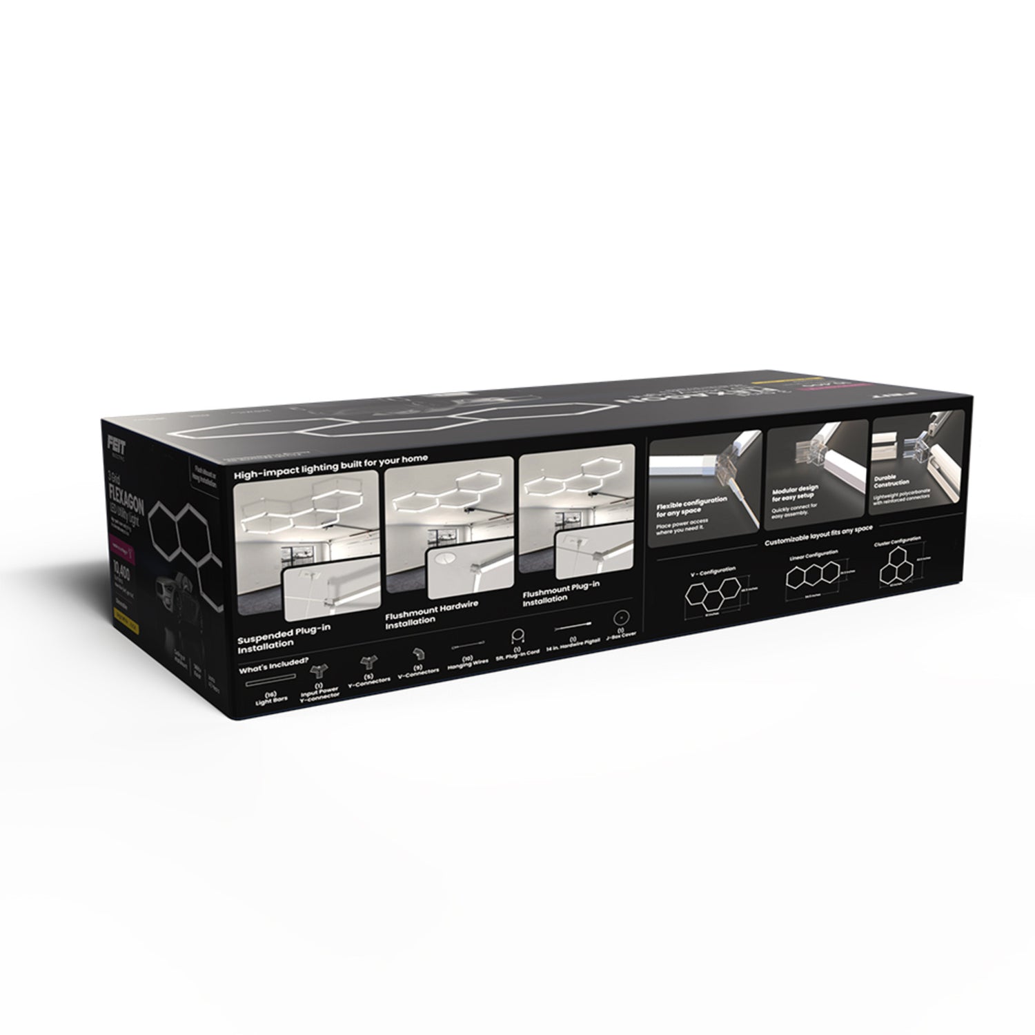 3 Grid Flexagon LED Utility Light