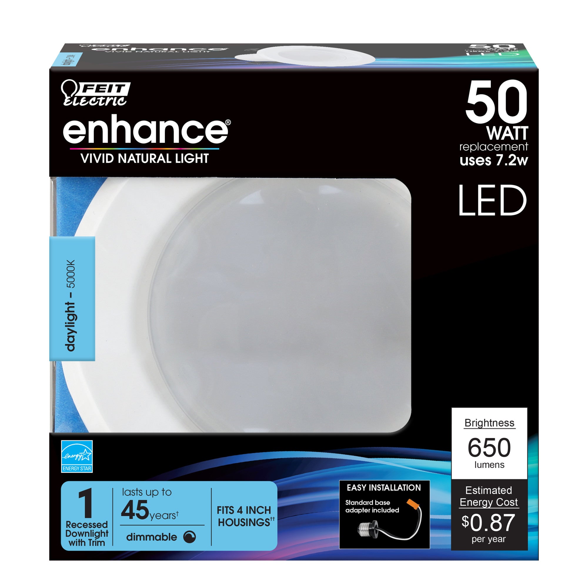 4 in. 50W Replacement Daylight 90+ CRI LED Recessed Downlight