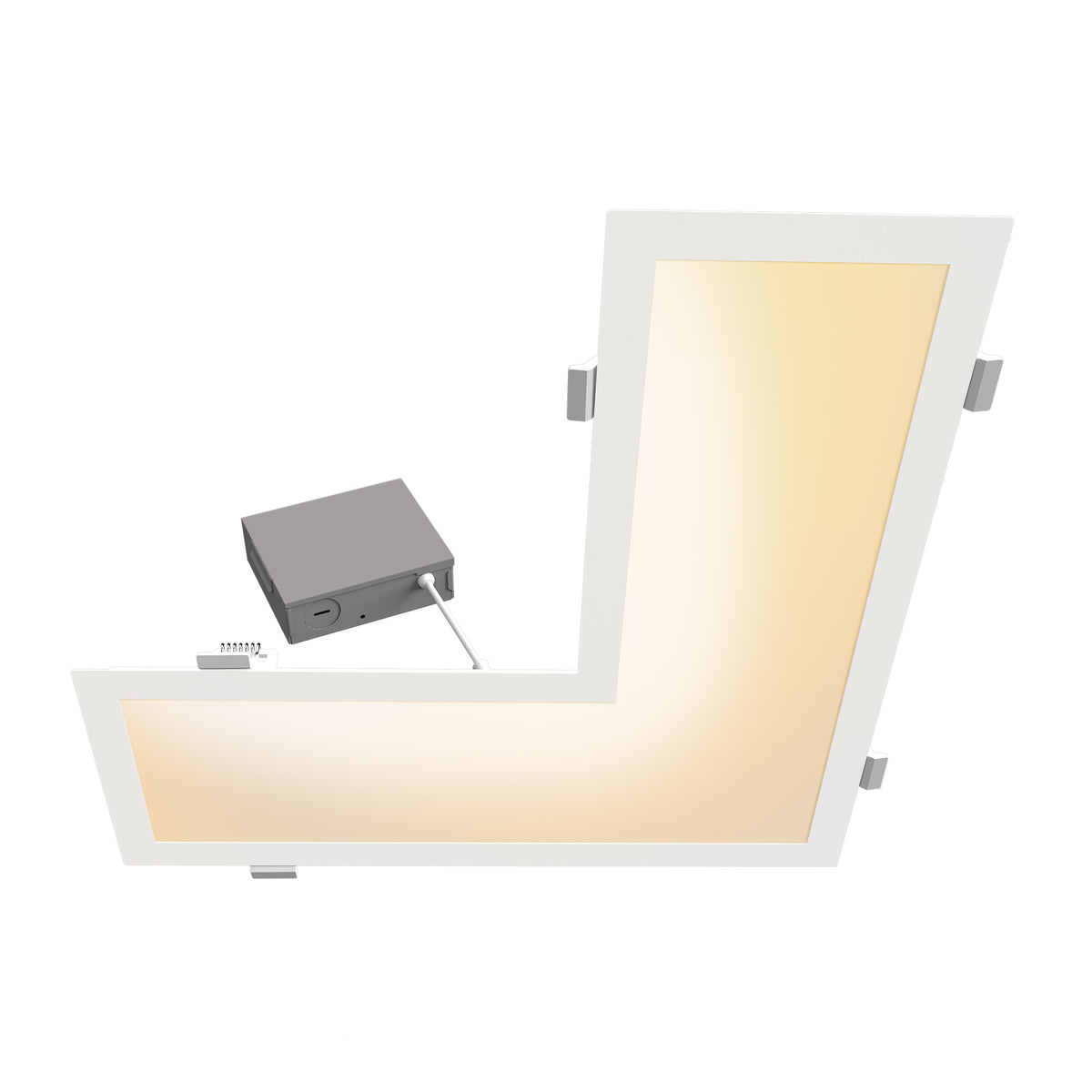 1 ft. x 1 ft. 30W (125W Replacement) Adjustable White L-Shape Linear LED Canless Recessed Downlight with Switch Mode