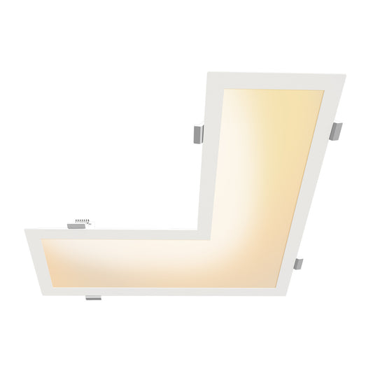1 ft. x 1 ft. 30W (125W Replacement) Adjustable White L-Shape Linear LED Canless Recessed Downlight