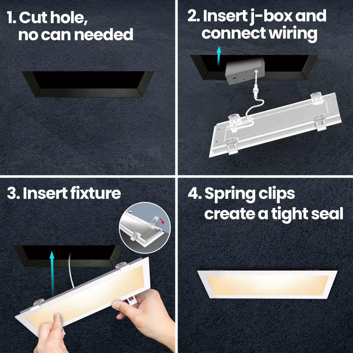 1 ft. 15W (75W Replacement) Adjustable White Linear LED Canless Recessed Downlight  with Switch Mode