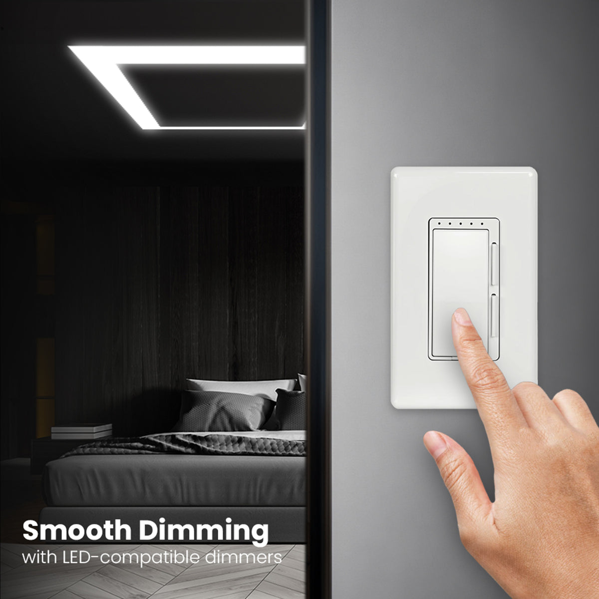 1 ft. 15W (75W Replacement) Adjustable White Linear LED Canless Recessed Downlight  with Switch Mode