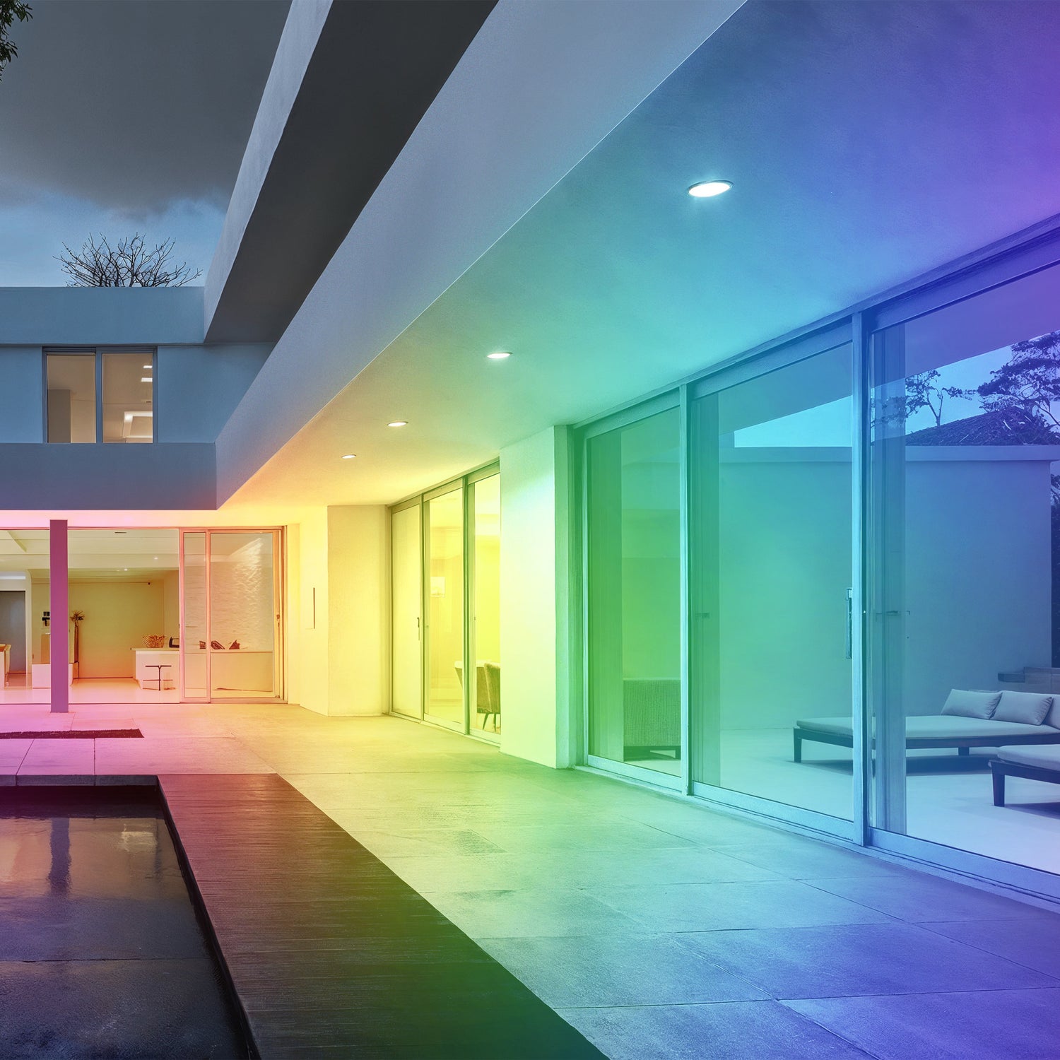 4 in. 8W (50W Replacement) Color Changing Alexa Google Siri Smart Wi-Fi Recessed Downlight