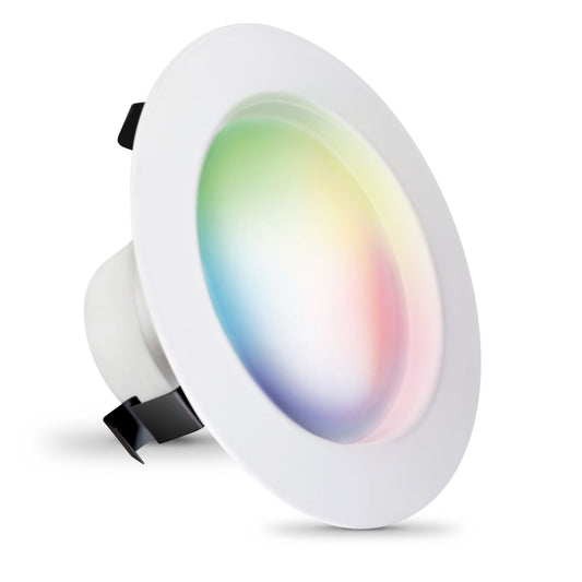 4 in. 8W (50W Replacement) Color Changing Alexa Google Siri Smart Wi-Fi Recessed Downlight