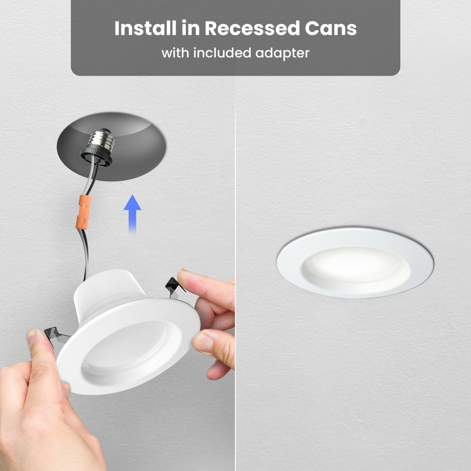 4 in. 8W (50W Replacement) Color Changing Alexa Google Siri Smart Wi-Fi Recessed Downlight