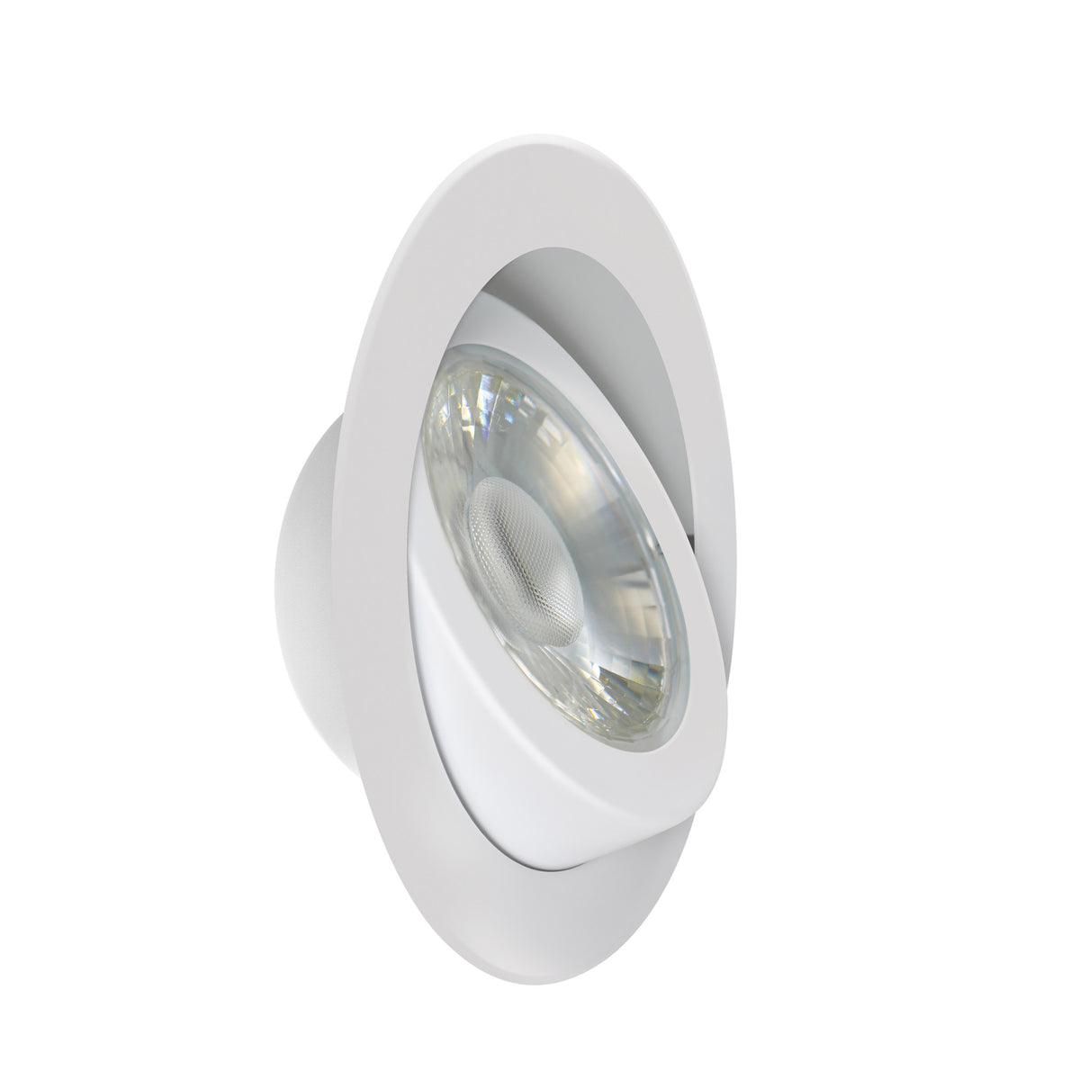 4 in. 11W (50W Replacement) Selectable White (5CCT) Tethered J-Box Adjustable Angle Recessed LED Downlight with Switch Mode