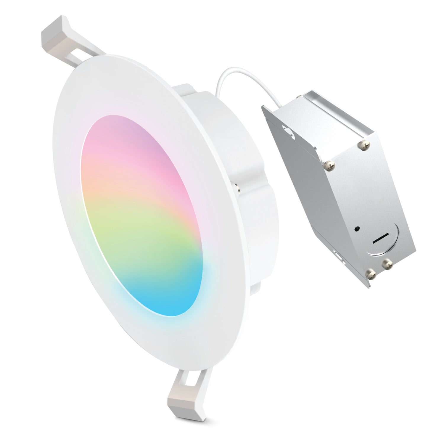4 in. 9W (50W Replacement) Tethered J-Box Smart Canless LED Downlight