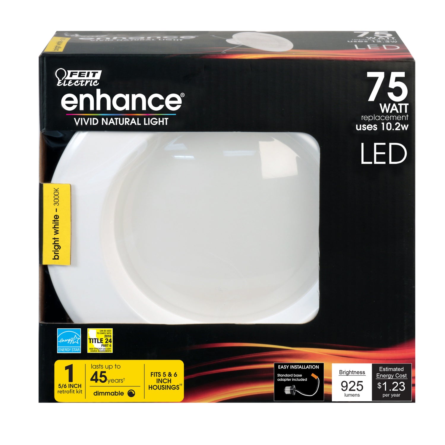 5/6 in. 75W Replacement Bright White (3000K) Dimmable LED Recessed Downlight