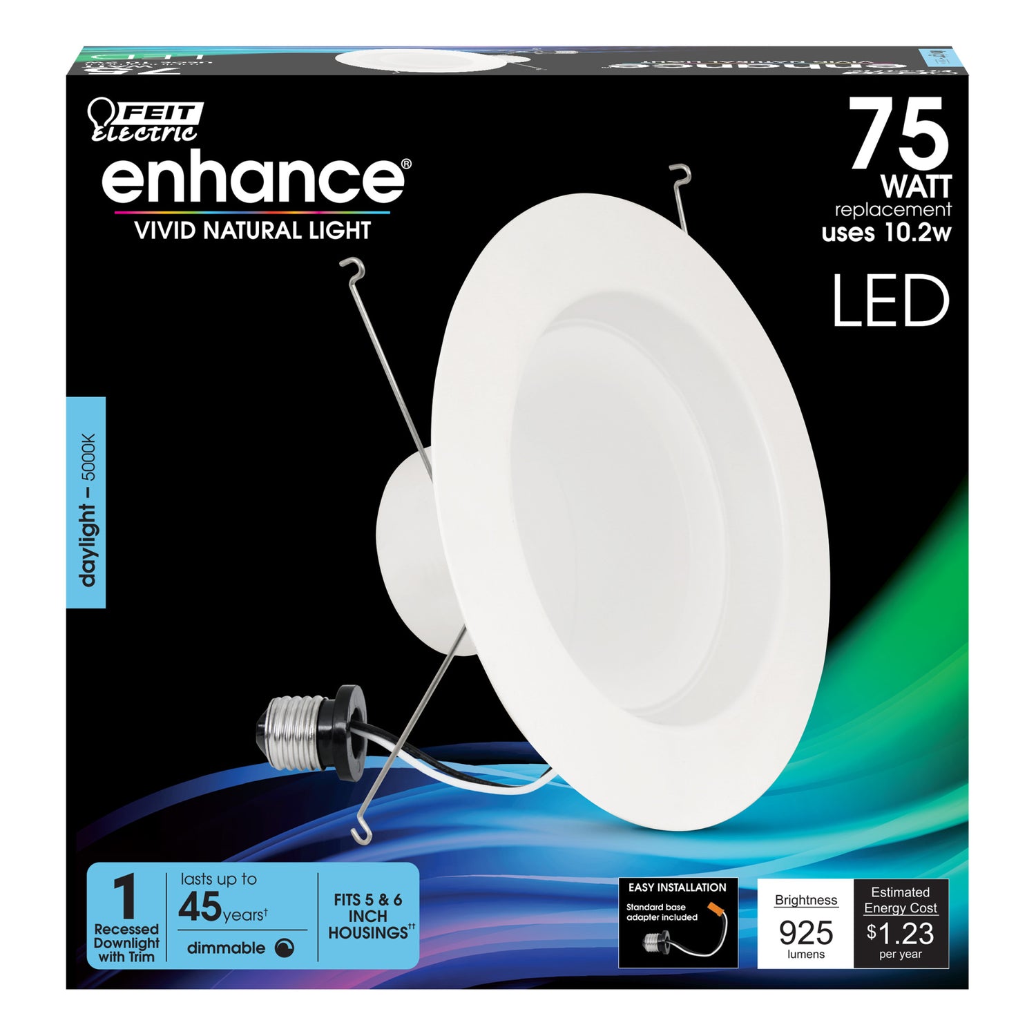 5/6 in. 75W Replacement Daylight (5000K) Dimmable Enhance LED Recessed Downlight