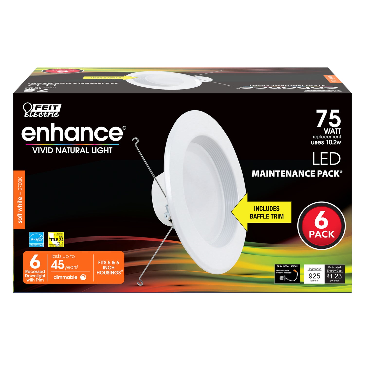 5/6 in. 75W Replacement Soft White (2700K) Dimmable LED Recessed Downlight (6-Pack)