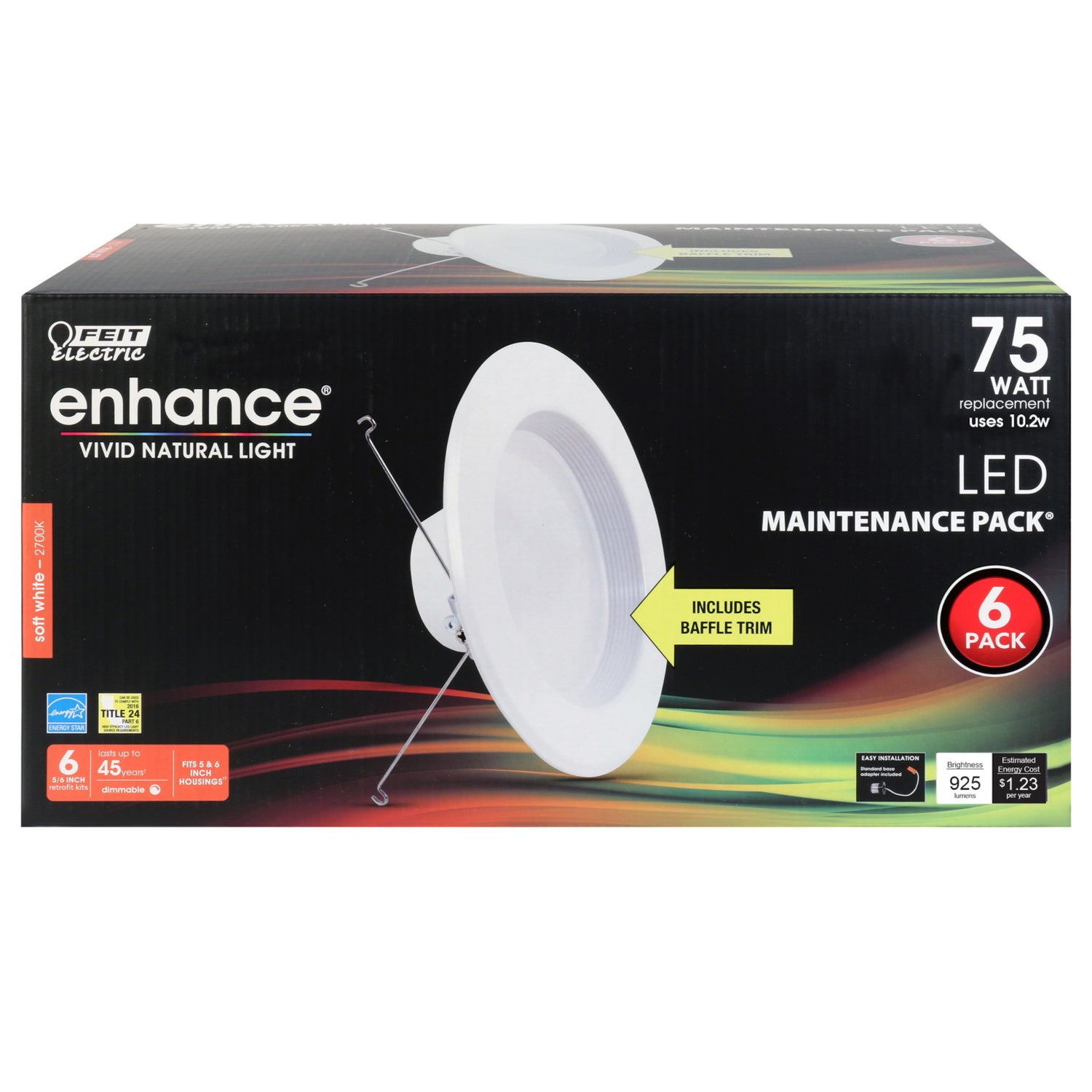 5/6 in. 75W Replacement Soft White (2700K) Dimmable LED Recessed Downlight (6-Pack)