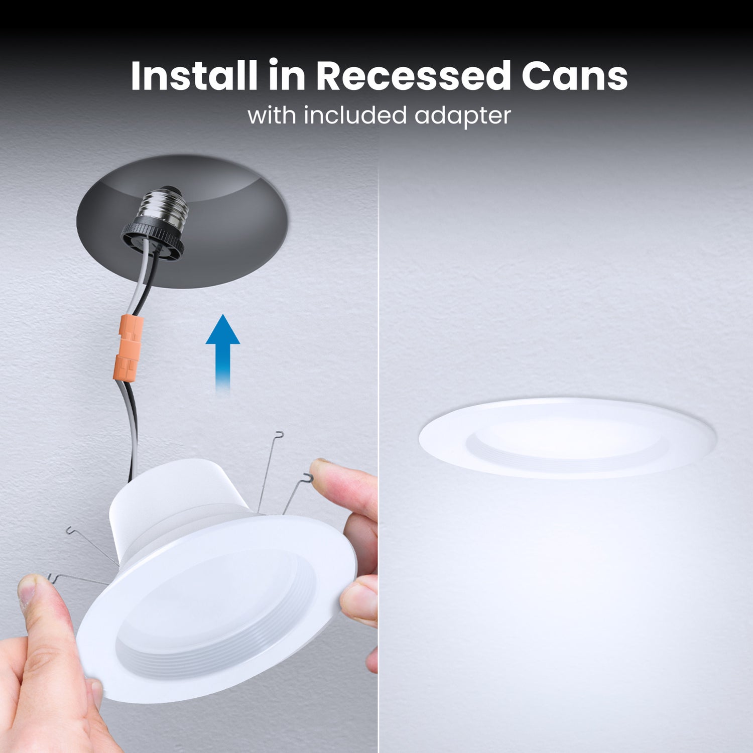 5/6 in. 75W Replacement Daylight (5000K) Baffle Trim LED Recessed Downlight (6-Pack)