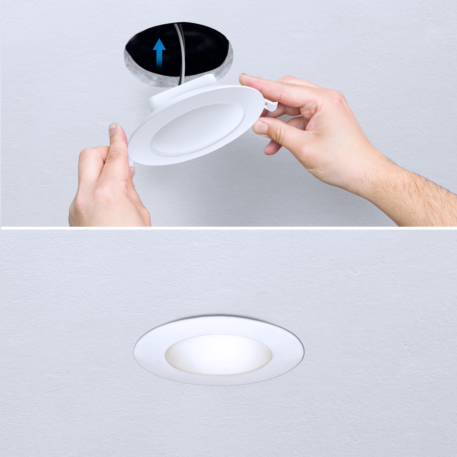 6 in. 85W Replacement Adjustable White (5CCT) High Output Integrated J-Box Recessed LED Downlight