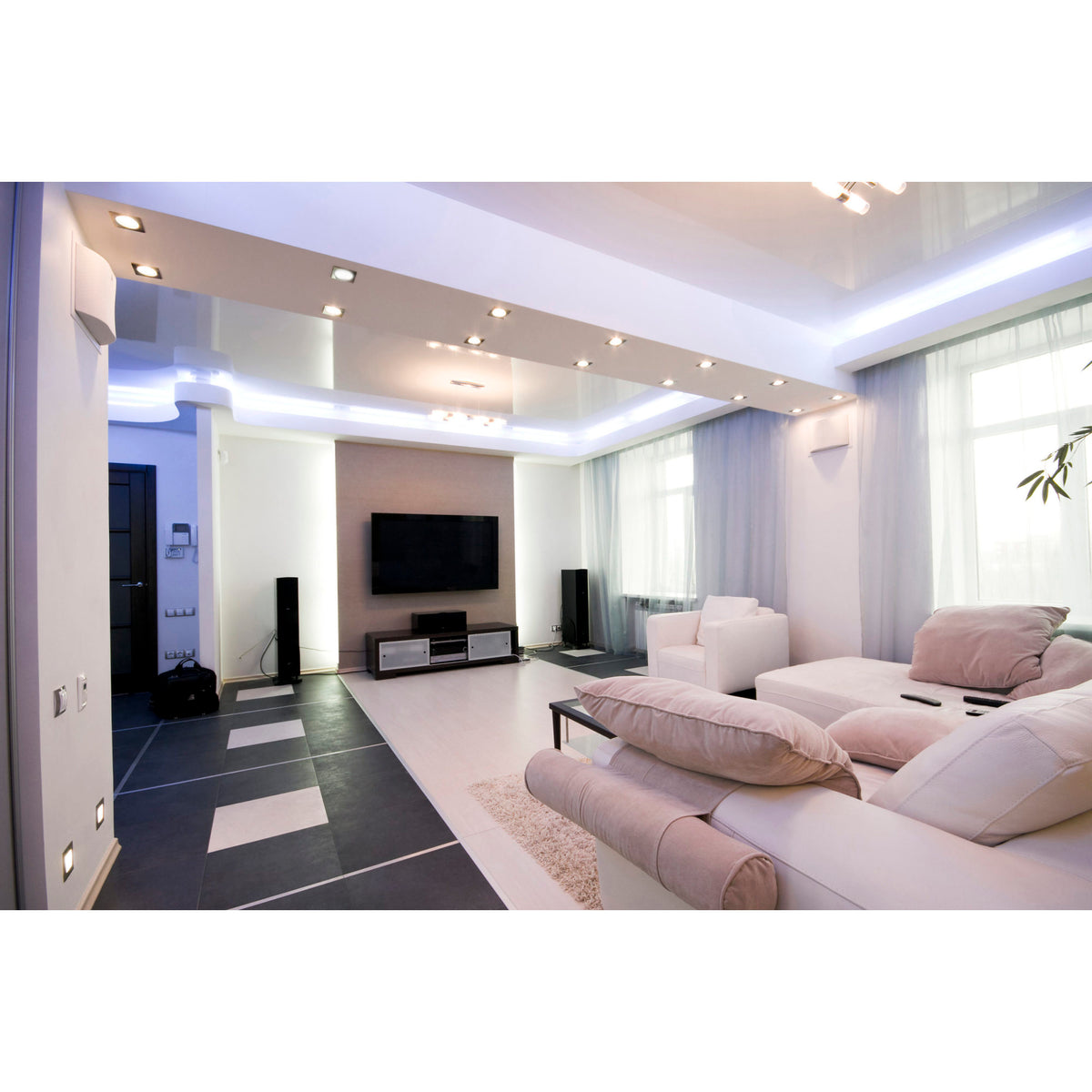 5-6 in. 9.7W (75W Replacement) Adjustable White Canless Recessed Downlight with Switch Mode