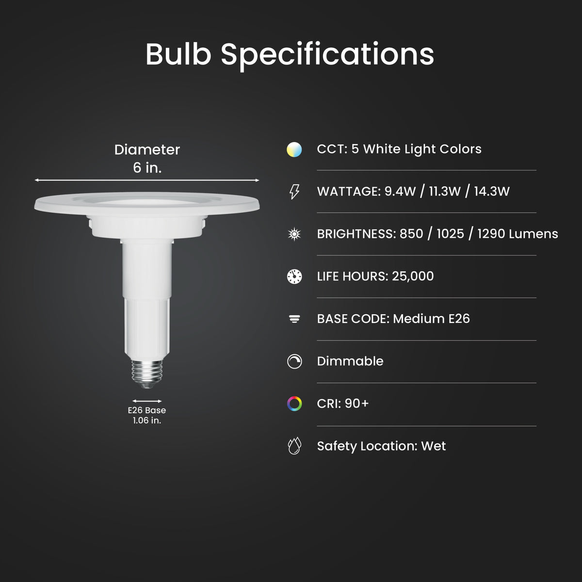 5/6 in. Lumen Select + 5-Adjustable White InstaTrim LED Recessed Downlight