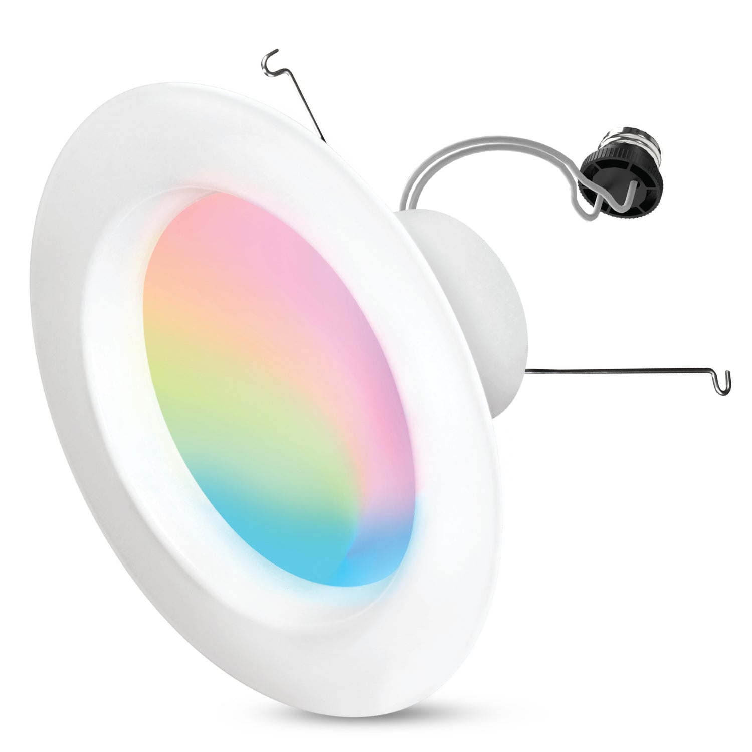 6 in. 11.1W (75W Replacement) Color Changing Smart Alexa Google Recessed Downlight (2-Pack)