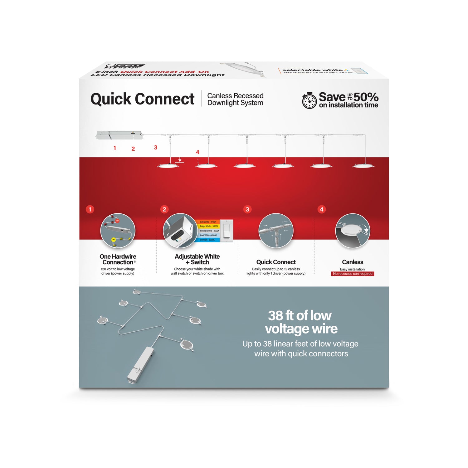 6 in. Quick Connect LED Canless Recessed Downlight Add-on