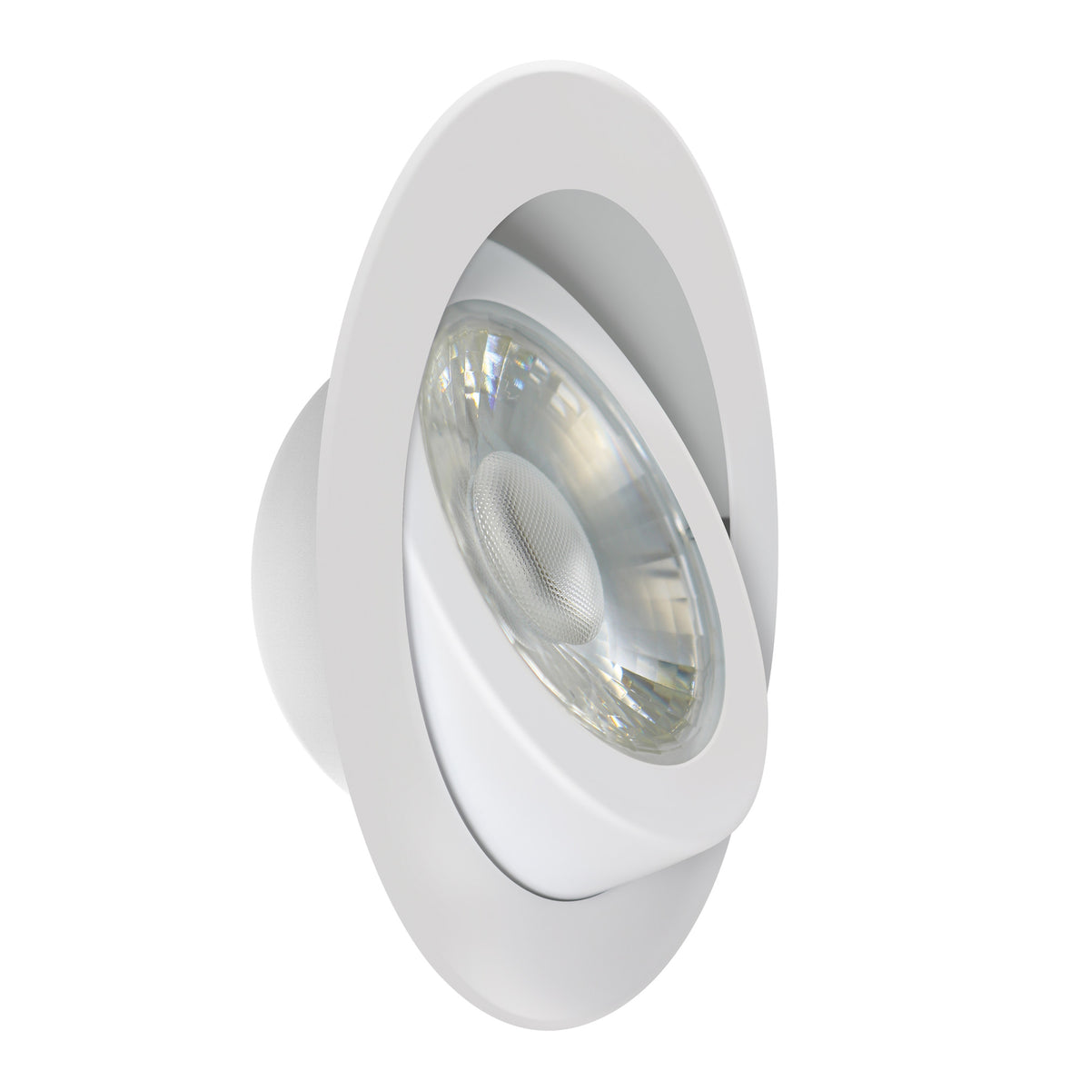 6 in. Adjustable White Adjustable Angle Recessed LED Downlight with Switch Mode