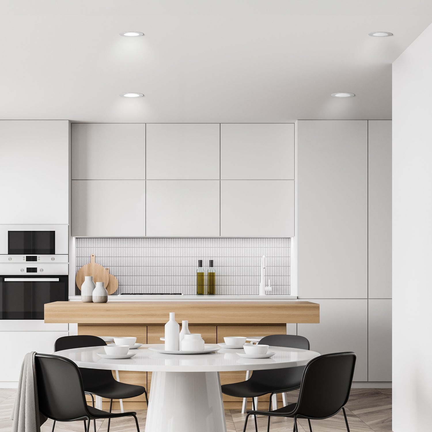 6 in. Tethered J-Box Alexa Google Smart Recessed LED Downlight